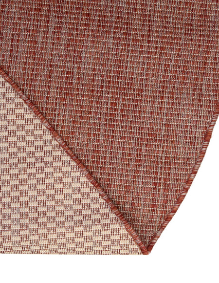 Seaside Serenity Collection Area Rug - Veranda (Rust Red)