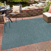 Patio Perfection Collection Area Rug - Veranda (Teal) Square Teal  lifestyle 73