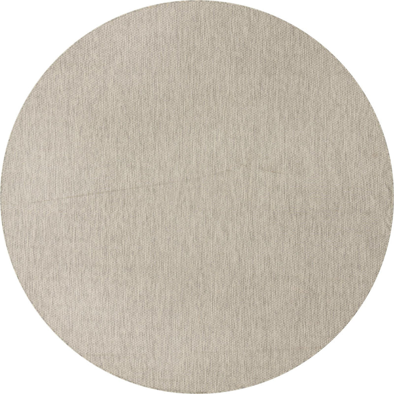 Patio Perfection Collection Area Rug - Veranda (Light Gray) Round Light Gray  lifestyle 14