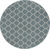 Garden Lattice Oasis Collection Area Rug - Arbor (Teal) Round Teal  lifestyle 18