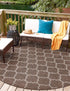 Seaside Lattice Collection Area Rug - Arbor (Brown)