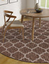 Seaside Lattice Collection Area Rug - Arbor (Brown)