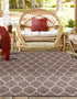 Seaside Lattice Collection Area Rug - Arbor (Brown)