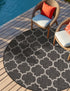 Seaside Lattice Collection Area Rug - Arbor (Black)