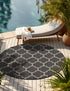 Seaside Lattice Collection Area Rug - Arbor (Black)