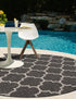 Seaside Lattice Collection Area Rug - Arbor (Black)