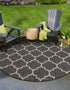 Seaside Lattice Collection Area Rug - Arbor (Black)