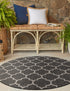 Seaside Lattice Collection Area Rug - Arbor (Black)