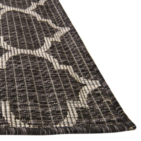 Seaside Lattice Collection Area Rug - Arbor (Black)