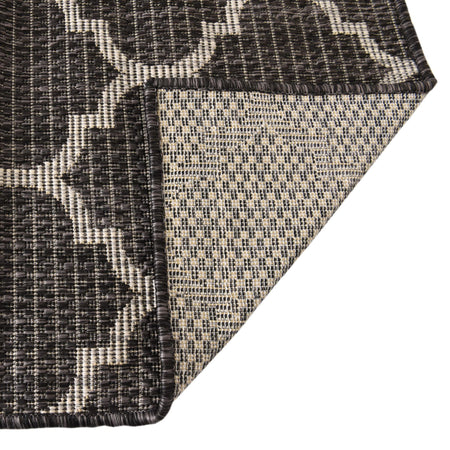 Seaside Lattice Collection Area Rug - Arbor (Black)