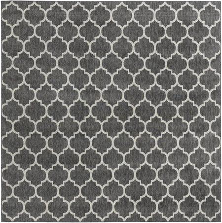 Seaside Lattice Collection Area Rug - Arbor (Black)