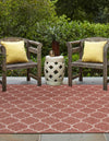 Garden Lattice Oasis Collection Area Rug - Arbor (Rust Red) Square Rust Red  lifestyle 2