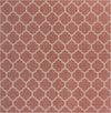 Garden Lattice Oasis Collection Area Rug - Arbor (Rust Red) Square Rust Red Main