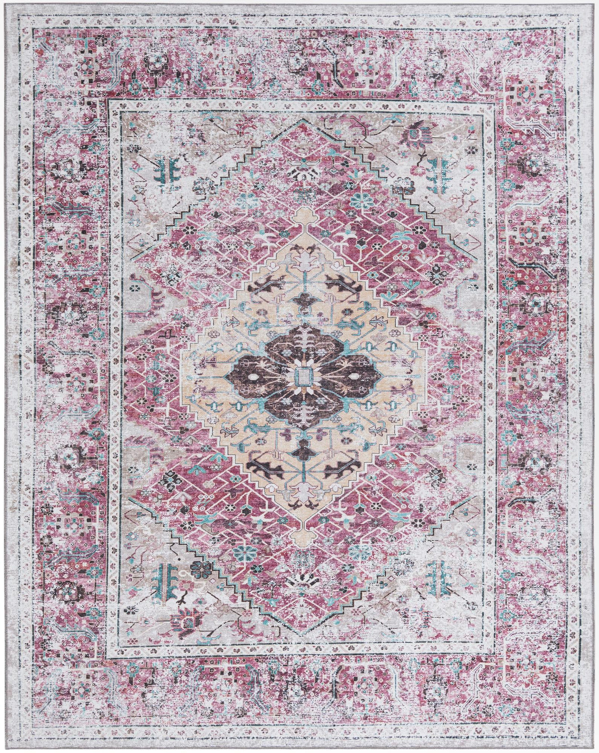 Laguna Sands Collection Area Rug -  Newport Rectangle Light Coral Pink Main