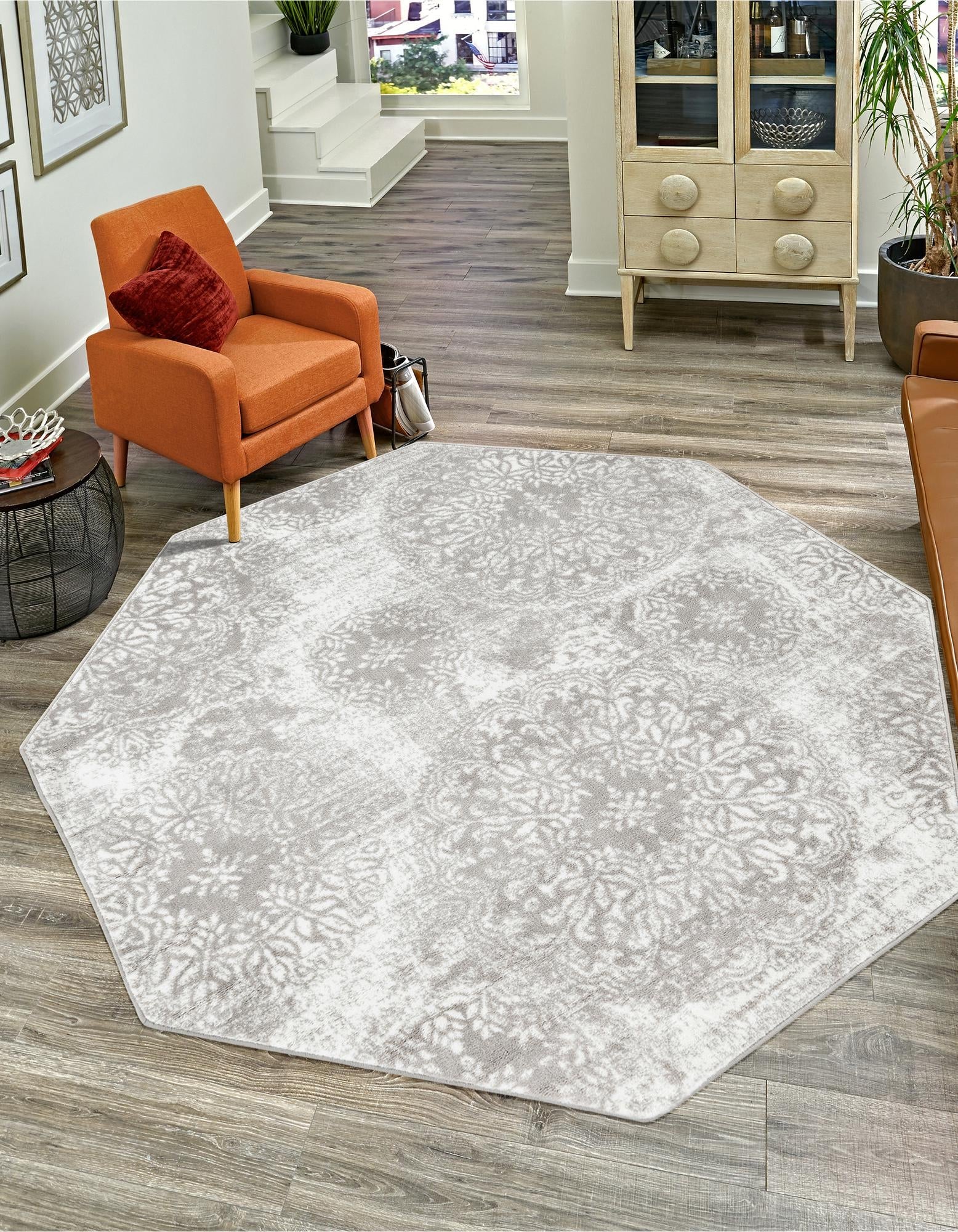 Riviera Elegance Collection Area Rug -  Monaco (Light Gray)