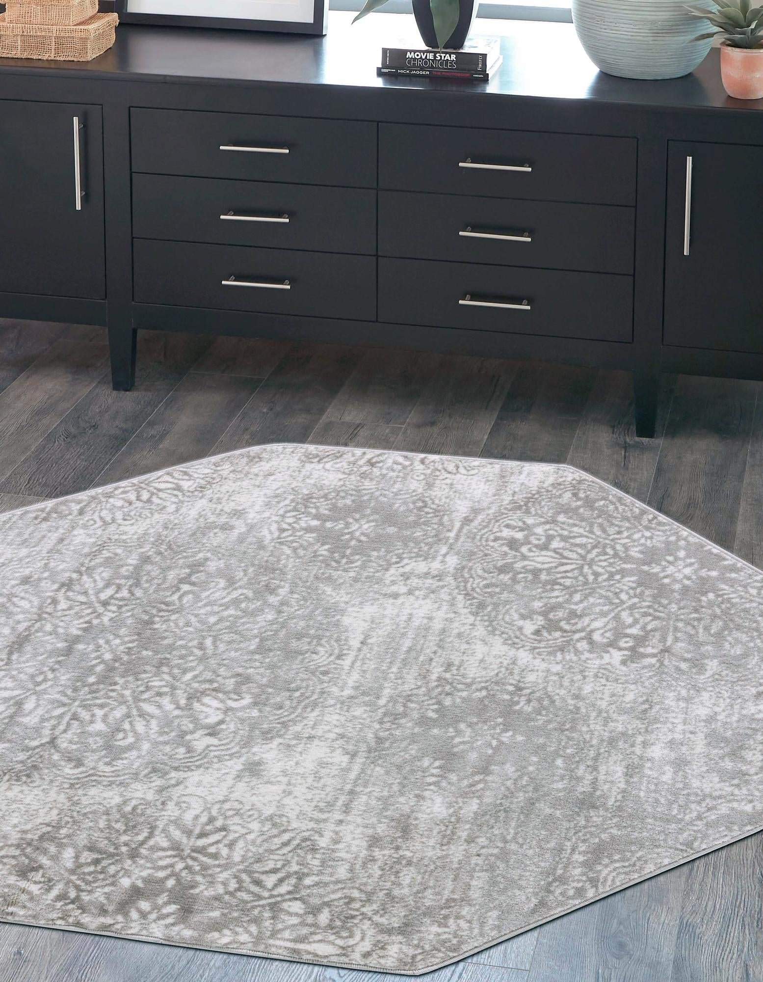 Riviera Elegance Collection Area Rug -  Monaco (Light Gray)