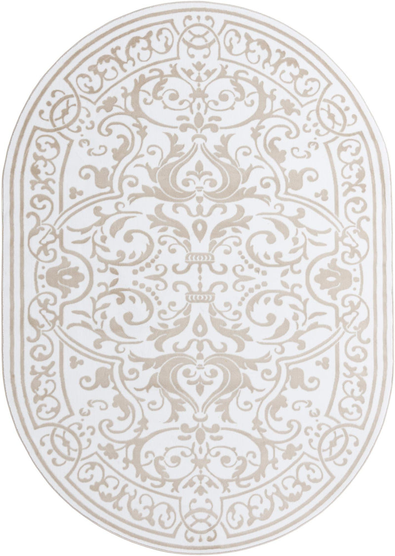 Sanctuary Retreat Collection Area Rug -  Retreat Oval Snow White  lifestyle 38