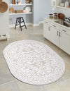 Sanctuary Retreat Collection Area Rug -  Retreat Oval Snow White  lifestyle 67