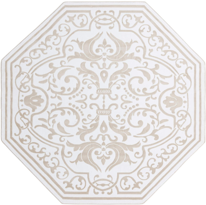 Sanctuary Retreat Collection Area Rug -  Retreat Octagon Snow White  lifestyle 39