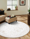 Sanctuary Retreat Collection Area Rug -  Retreat Round Snow White  lifestyle 48