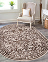 Sanctuary Retreat Collection Area Rug -  Retreat Oval Chocolate Brown  lifestyle 82