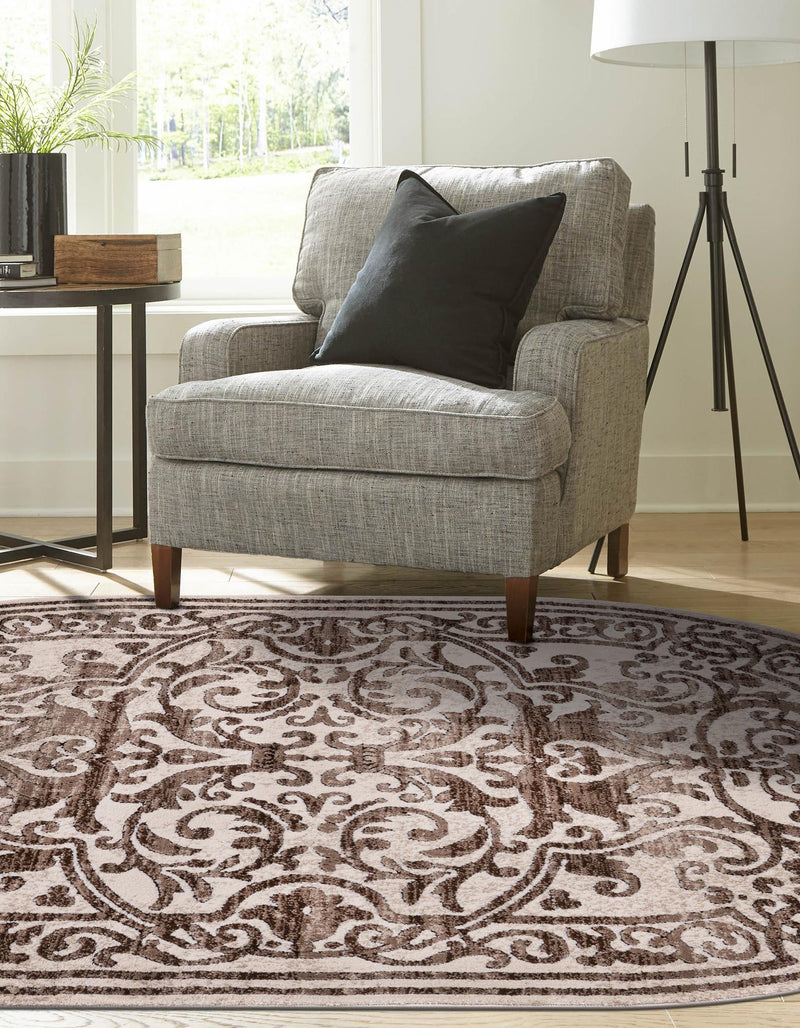 Sanctuary Retreat Collection Area Rug -  Retreat Oval Chocolate Brown  lifestyle 106