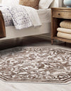 Sanctuary Retreat Collection Area Rug -  Retreat Octagon Chocolate Brown  lifestyle 64