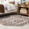 Sanctuary Retreat Collection Area Rug -  Retreat Octagon Chocolate Brown  lifestyle 124