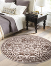 Sanctuary Retreat Collection Area Rug -  Retreat Round Chocolate Brown  lifestyle 70