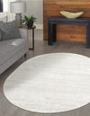 Sanctuary Retreat Collection Area Rug -  Refuge Oval Snow White  lifestyle 75