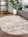 Sanctuary Retreat Collection Area Rug -  Refuge Oval Chocolate Brown  lifestyle 54