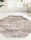 Sanctuary Retreat Collection Area Rug -  Refuge Octagon Chocolate Brown  lifestyle 65