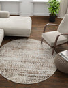 Sanctuary Retreat Collection Area Rug -  Refuge Round Chocolate Brown  lifestyle 52