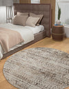 Sanctuary Retreat Collection Area Rug -  Refuge Round Chocolate Brown  lifestyle 68