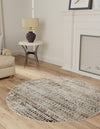 Sanctuary Retreat Collection Area Rug -  Refuge Round Chocolate Brown  lifestyle 102