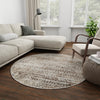 Sanctuary Retreat Collection Area Rug -  Refuge Round Chocolate Brown  lifestyle 205