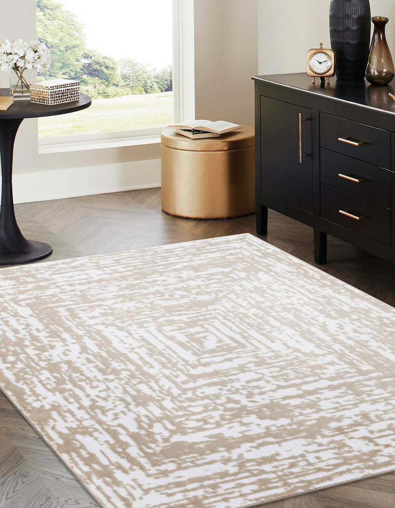 Sanctuary Retreat Collection Area Rug -  Asylum Rectangle White Bone  lifestyle 8