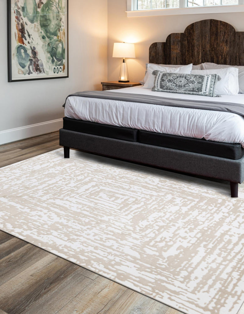 Sanctuary Retreat Collection Area Rug -  Asylum Rectangle White Bone  lifestyle 10