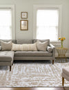 Sanctuary Retreat Collection Area Rug -  Asylum Square White Bone  lifestyle 56