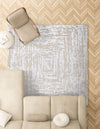 Sanctuary Retreat Collection Area Rug -  Asylum Square White Bone  lifestyle 106