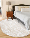 Sanctuary Retreat Collection Area Rug -  Asylum Oval White Bone  lifestyle 77