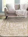 Sanctuary Retreat Collection Area Rug -  Asylum Octagon White Bone  lifestyle 68