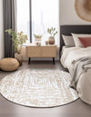 Sanctuary Retreat Collection Area Rug -  Asylum Round White Bone  lifestyle 59