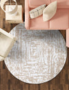 Sanctuary Retreat Collection Area Rug -  Asylum Round White Bone  lifestyle 98