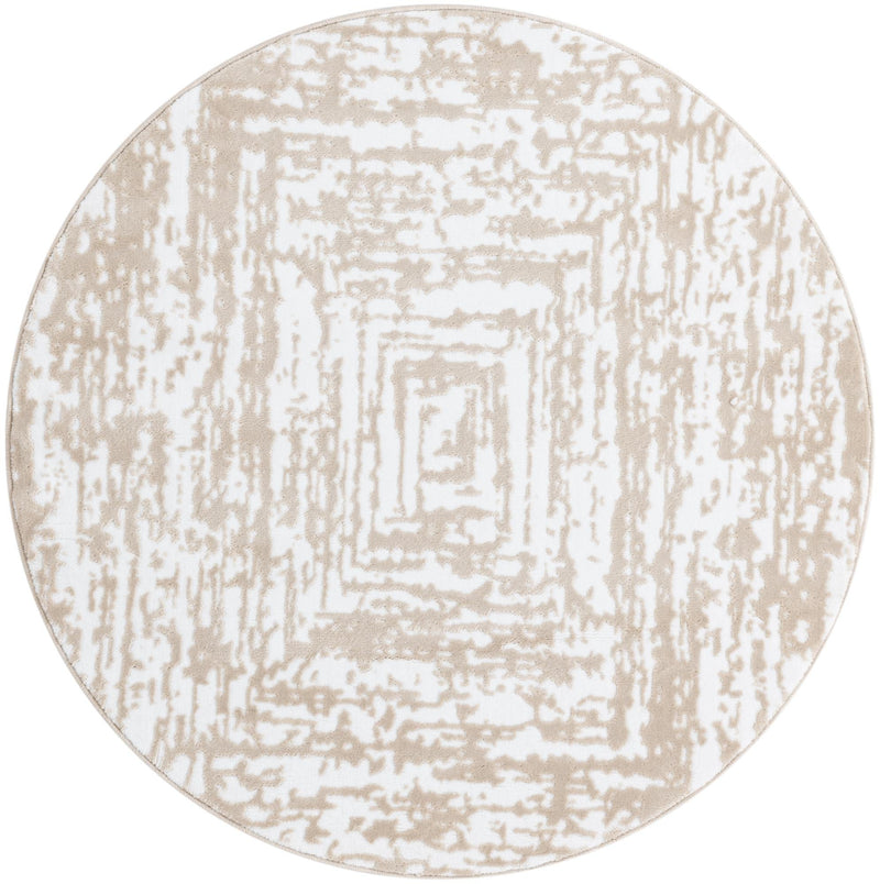 Sanctuary Retreat Collection Area Rug -  Asylum Round White Bone  lifestyle 43