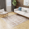 Sanctuary Retreat Collection Area Rug -  Asylum Square Chocolate Brown  lifestyle 180