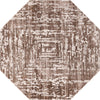 Sanctuary Retreat Collection Area Rug -  Asylum Octagon Chocolate Brown  lifestyle 46