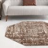 Sanctuary Retreat Collection Area Rug -  Asylum Octagon Chocolate Brown  lifestyle 125