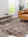 Sanctuary Retreat Collection Area Rug -  Asylum Round Chocolate Brown  lifestyle 54