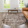 Sanctuary Retreat Collection Area Rug -  Asylum Round Chocolate Brown  lifestyle 178